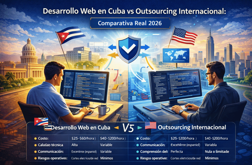 desarrollo web cuba vs outsourcing 2026